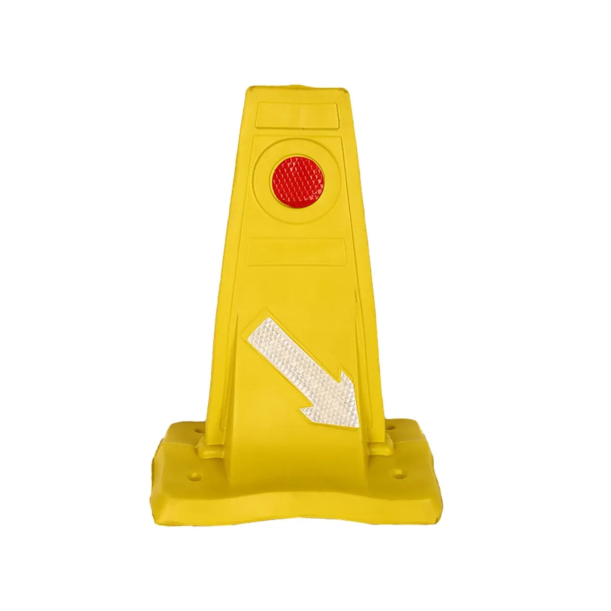 Reflective Traffic Divider Post Lane Separator Direction Arrow Roadwork Durable - Yellow