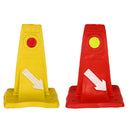 Reflective Traffic Divider Post Lane Separator Direction Arrow Roadwork Durable - Yellow