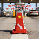 Reflective Traffic Divider Post Lane Separator Direction Arrow Roadwork Durable - Yellow