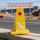 Reflective Traffic Divider Post Lane Separator Direction Arrow Roadwork Durable - Yellow