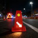 Reflective Traffic Divider Post Lane Separator Direction Arrow Roadwork Durable - Yellow