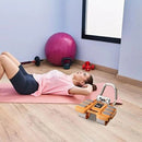 Four Wheel Abdominal Exercise Roller Elbow Support for Core Strength Training - Blue