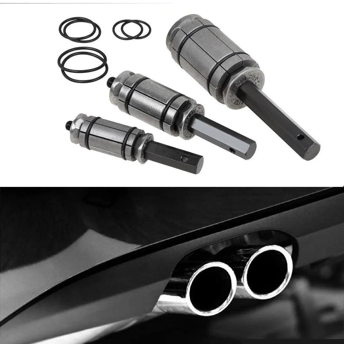 Tail Pipe Expander Set Exhaust Muffler Spreader Dent Remover Tool Kit 3PCS