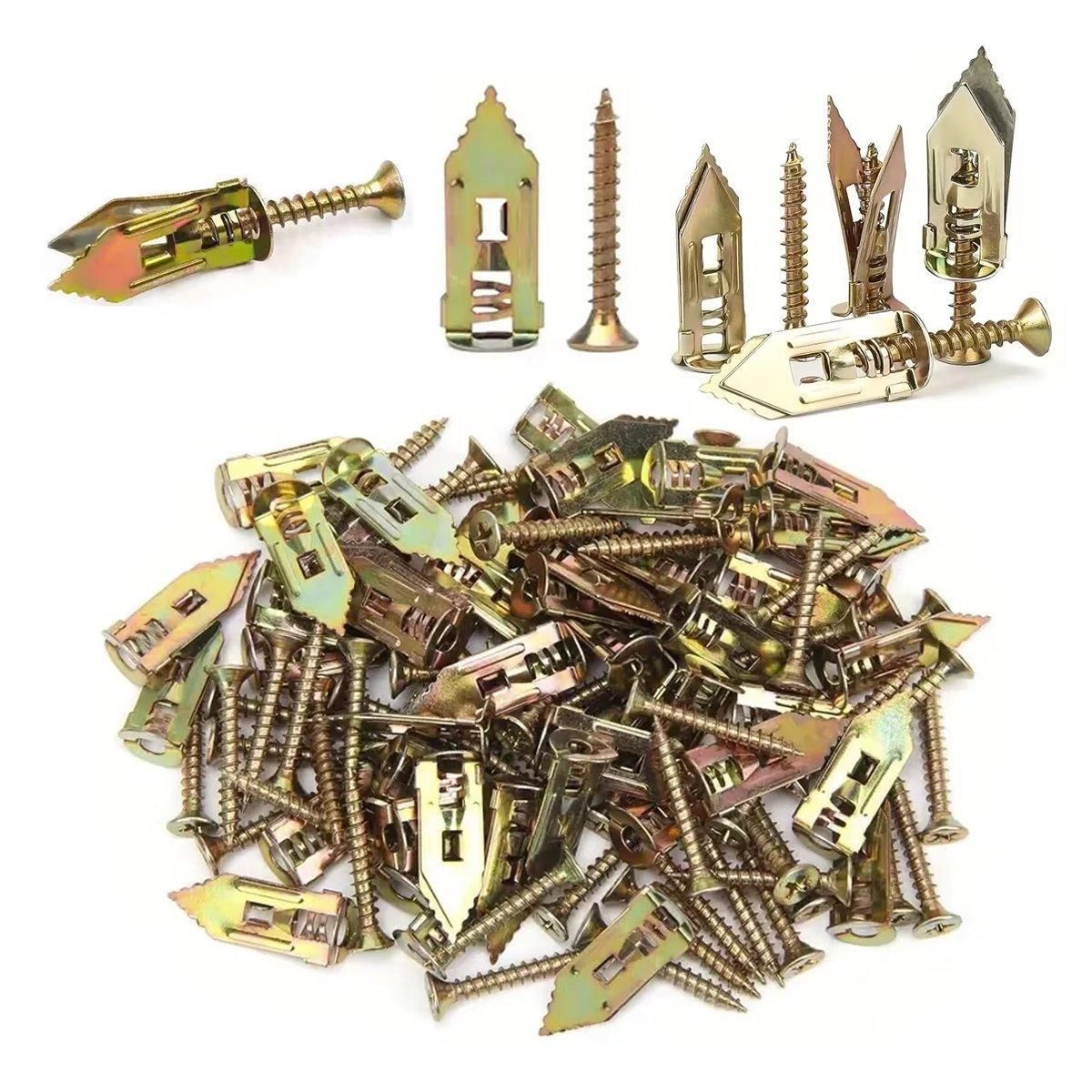100PCS Self-Drilling Anchors Screws Percussion Expansion Kit -12x30mm/12x40mm - 12x30mm
