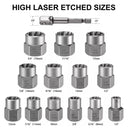 14PCS Nut Extractor Damaged Bolt Remover Tool Set High Hardness Anti-Slip