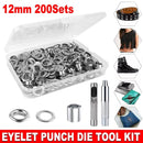 200 Sets 12mm Copper Metal Eyelet Grommet Tent Tarp Tool Tarpaulin Installation