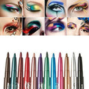 12 Pcs Coloured Eyeliner Pencil Set, Retractable Eye Makeup Pencils in Assorted Colours