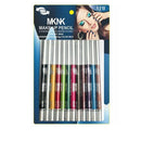 12 Pcs Coloured Eyeliner Pencil Set, Retractable Eye Makeup Pencils in Assorted Colours
