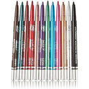 12 Pcs Coloured Eyeliner Pencil Set, Retractable Eye Makeup Pencils in Assorted Colours