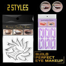 Eyeliner Eyeshadow Stencil Set Eye Makeup Fox Template Non-Woven 12 Styles Cards - A (2PCS)