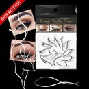 Eyeliner Eyeshadow Stencil Set Eye Makeup Fox Template Non-Woven 12 Styles Cards - A (2PCS)