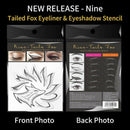 Eyeliner Eyeshadow Stencil Set Eye Makeup Fox Template Non-Woven 12 Styles Cards - A (2PCS)