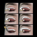 Eyeliner Eyeshadow Stencil Set Eye Makeup Fox Template Non-Woven 12 Styles Cards - B (4PCS)