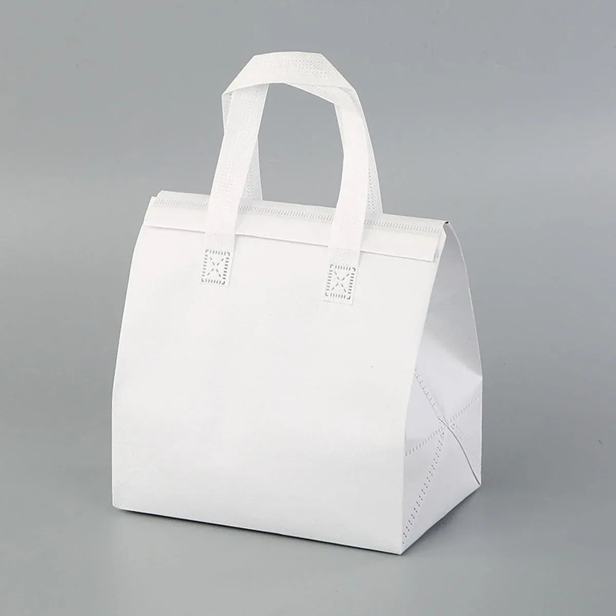 50pcs Thermal Insulation Packing Bag Non Woven Milk Tea Cake Food Storage Bag - Kraft-26x26x17cm