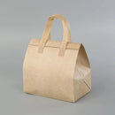 50pcs Thermal Insulation Packing Bag Non Woven Milk Tea Cake Food Storage Bag - Kraft-26x26x17cm