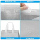 50pcs Thermal Insulation Packing Bag Non Woven Milk Tea Cake Food Storage Bag - Kraft-24x24x15cm