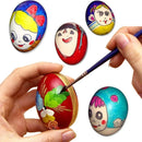 Plastic Painting Eggs DIY Toy Fake Eggs Colourful Drawing Craft Durable Egg - 6PCS