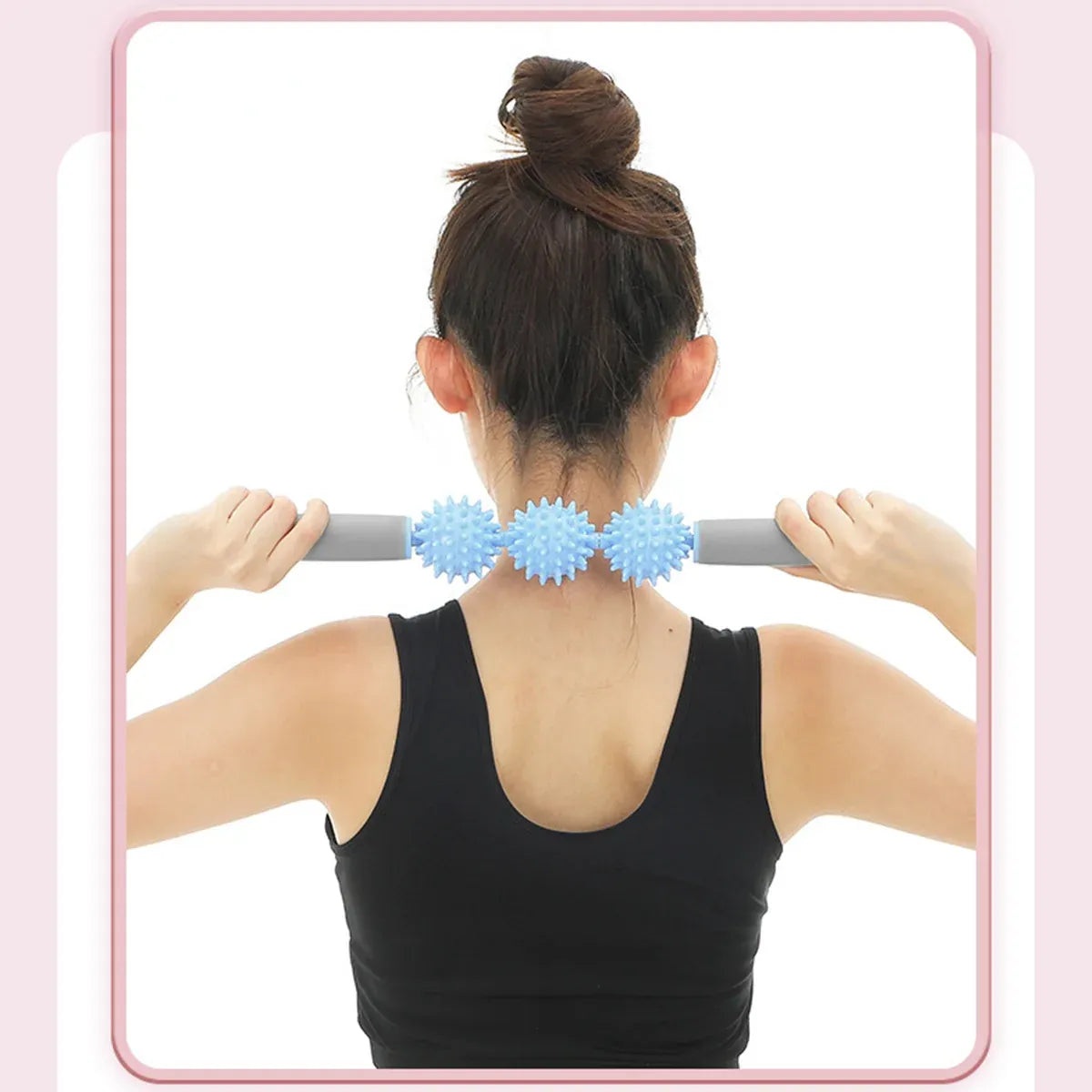 Massage Exercise Roller Yoga Stick for Muscle Fitness Home Gym - Blue
