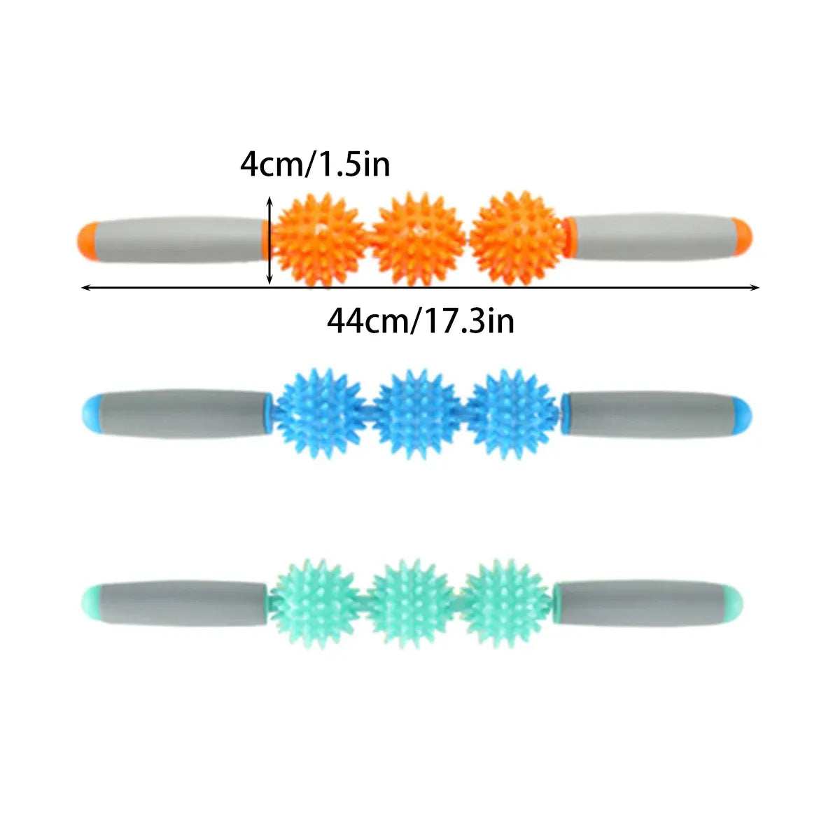 Massage Exercise Roller Yoga Stick for Muscle Fitness Home Gym - Orange