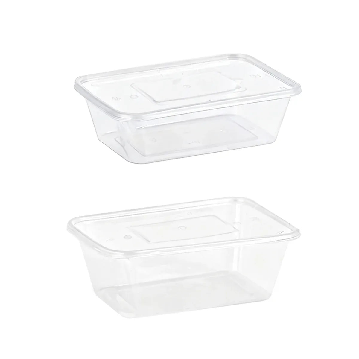 50PCS Food-Grade Disposable Square Takeout Container 750/1000ml - 750ml