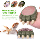 Lizard Claw Shaped Pet Food Water Bowl Durable Resin Non Slip