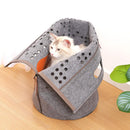 Portable Felt Cat Nest Soft Pet Bed Cat Cave for Cats and Small Pets Indoor Use