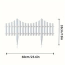 White Garden Edging Fence Panels 60 x 33 cm - 12 Pieces