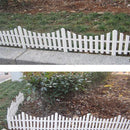 White Garden Edging Fence Panels 60 x 33 cm - 12 Pieces