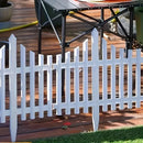 White Garden Edging Fence Panels 60 x 33 cm - 12 Pieces