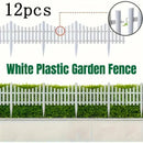 White Garden Edging Fence Panels 60 x 33 cm - 12 Pieces