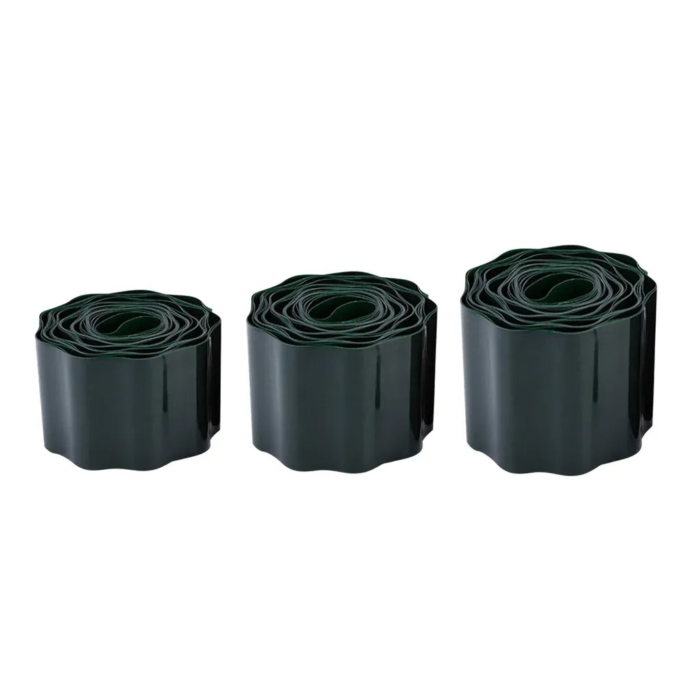 Green Garden Landscape Edging Border Flexible Lawn Fence Roll Outdoor Decor - 15cm