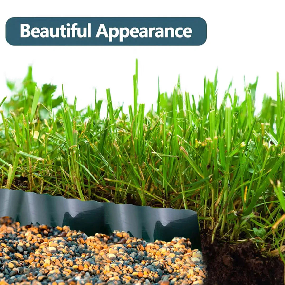 Green Garden Landscape Edging Border Flexible Lawn Fence Roll Outdoor Decor - 15cm