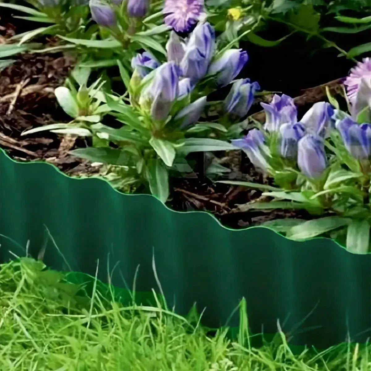 Green Garden Landscape Edging Border Flexible Lawn Fence Roll Outdoor Decor - 20cm