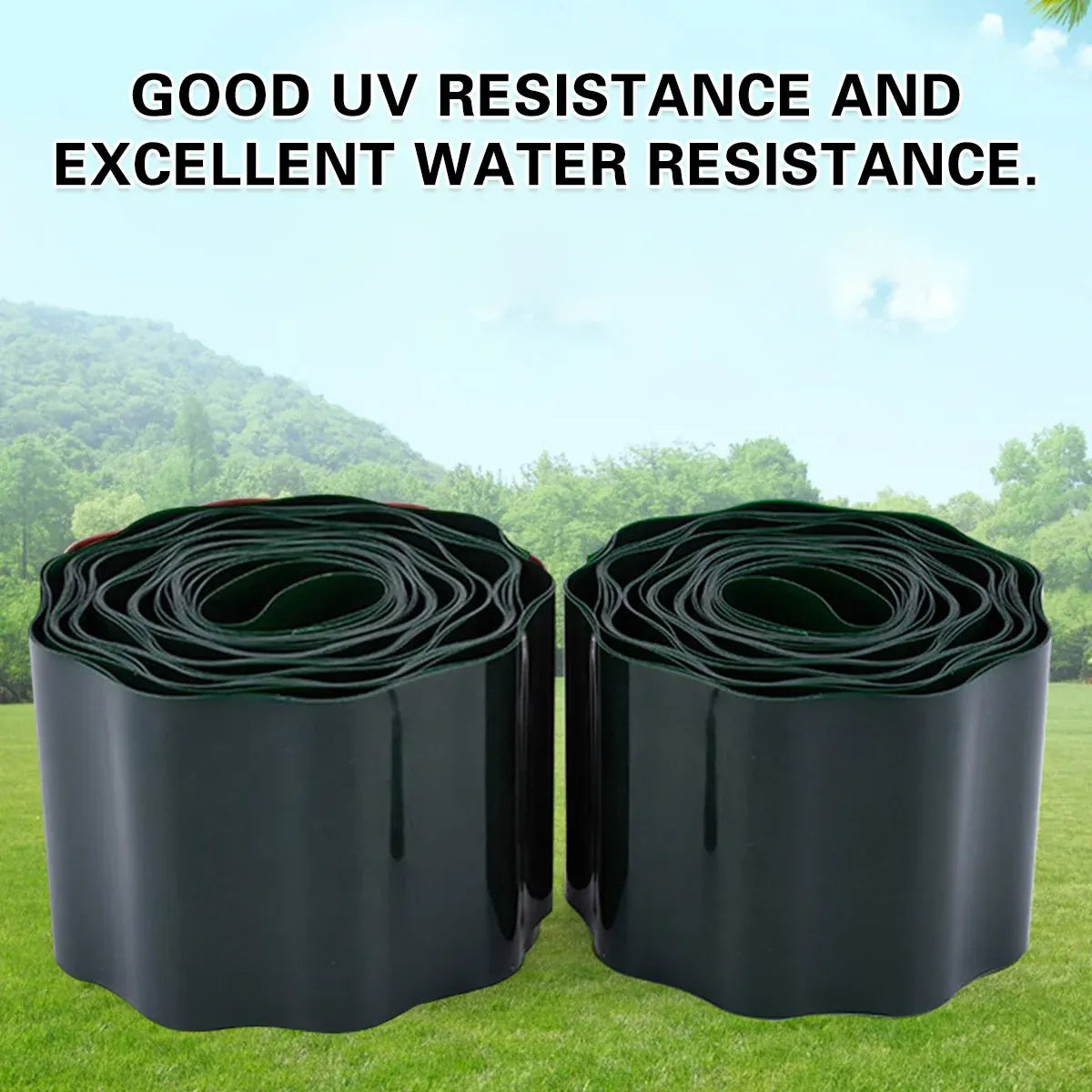 Green Garden Landscape Edging Border Flexible Lawn Fence Roll Outdoor Decor - 20cm