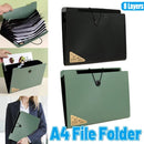 8 Cell File Folder Organizer Bag Test Paper Storage Document Holder School Office - Black