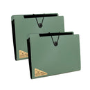 8 Cell File Folder Organizer Bag Test Paper Storage Document Holder School Office - Green