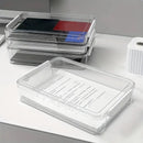 Large Capacity A4 File Storage Box Transparent Plastic Document Organizer Case - Large