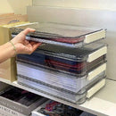 Large Capacity A4 File Storage Box Transparent Plastic Document Organizer Case - Large
