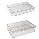 Large Capacity A4 File Storage Box Transparent Plastic Document Organizer Case - Small