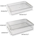 Large Capacity A4 File Storage Box Transparent Plastic Document Organizer Case - Small