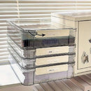 Large Capacity A4 File Storage Box Transparent Plastic Document Organizer Case - Small