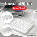 Large Capacity A4 File Storage Box Transparent Plastic Document Organizer Case - Small