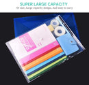 12pcs A4 Plastic File Bag Translucent Document Storage Pouch with Button Closure