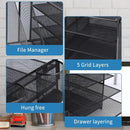 Multi-Tier Desktop Organizer File Holder Document Storage Rack Office Shelf