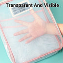 4PCS A4 Clear Zipper File Storage Bags Large Capacity for Documents Books Papers