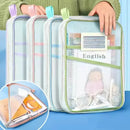 4PCS A4 Clear Zipper File Storage Bags Large Capacity for Documents Books Papers
