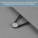 A4 Waterproof Document Bag for Office and School in PU Leather Gray