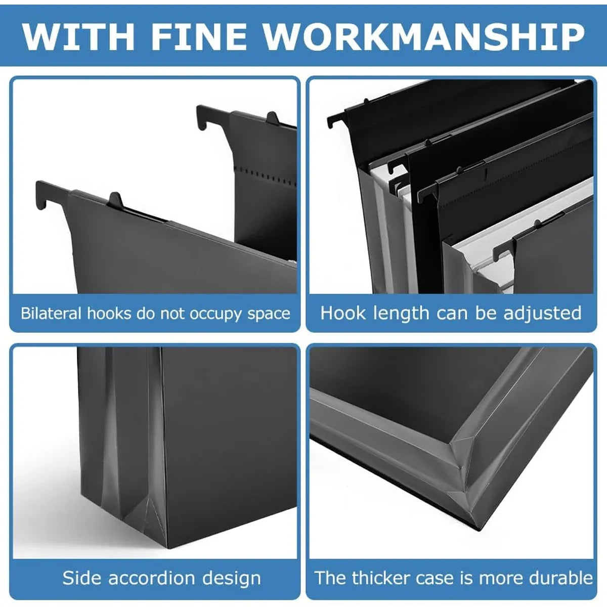 Waterproof Hanging File Folder Durable Tear Resistant for Document Storage