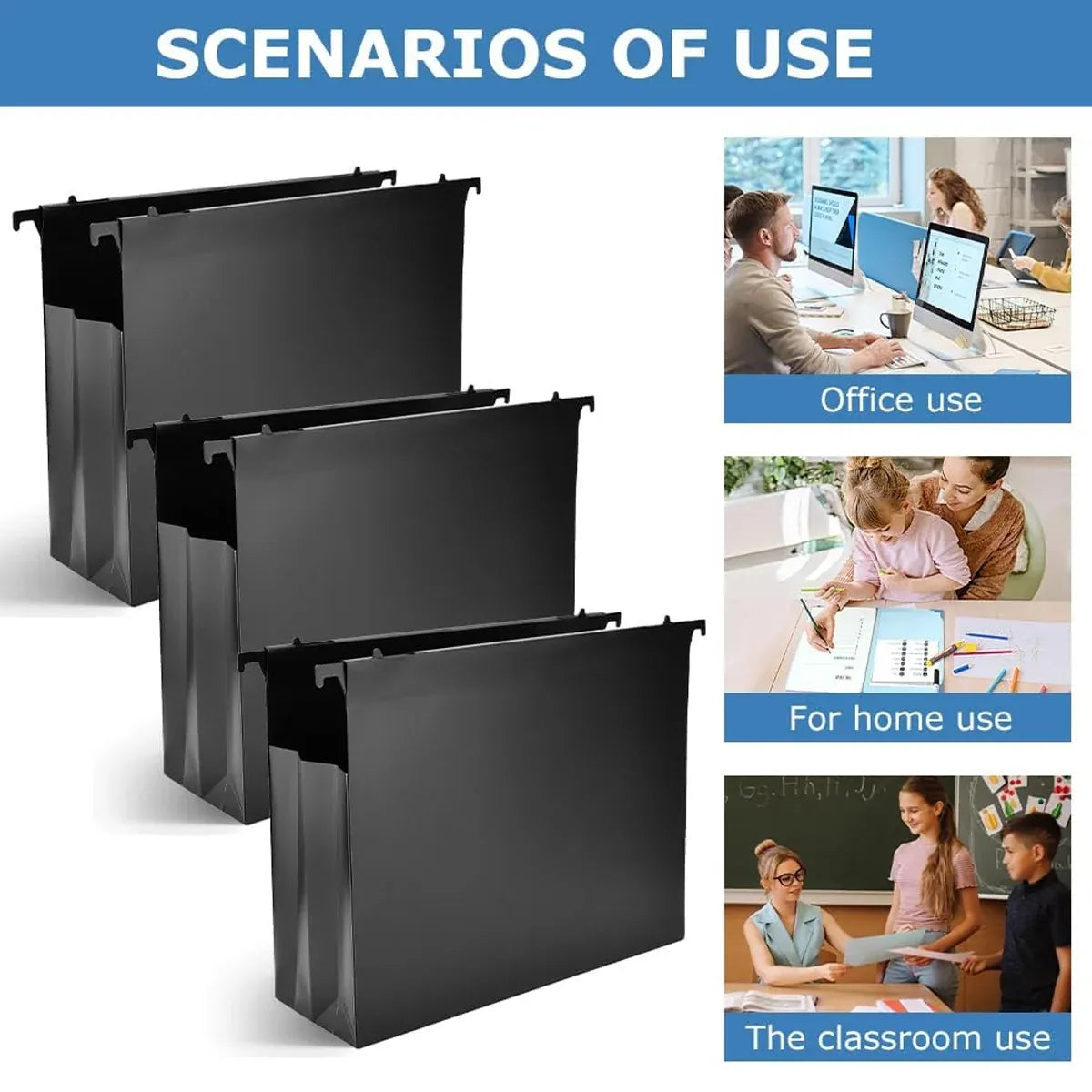 Waterproof Hanging File Folder Durable Tear Resistant for Document Storage