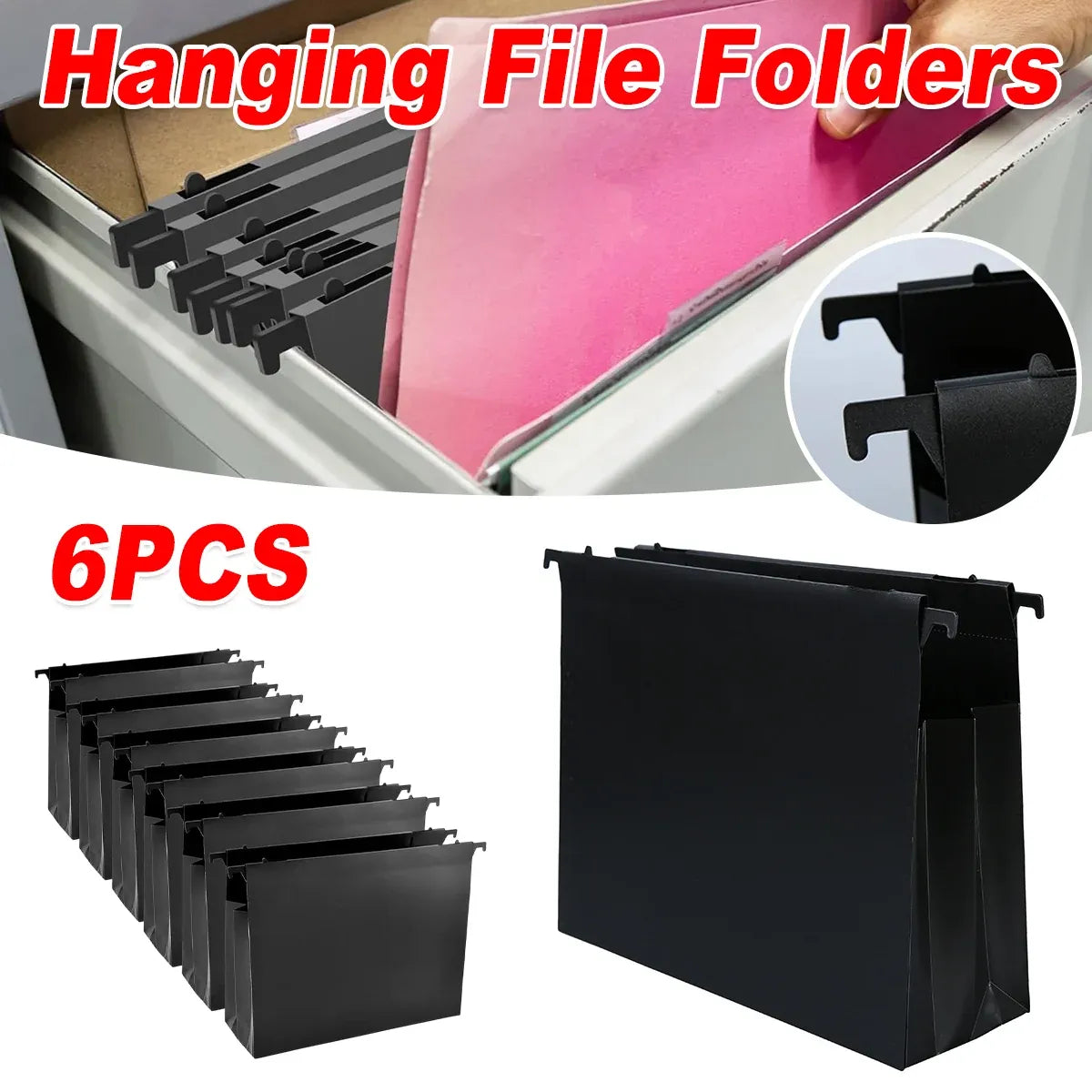 Waterproof Hanging File Folder Durable Tear Resistant for Document Storage
